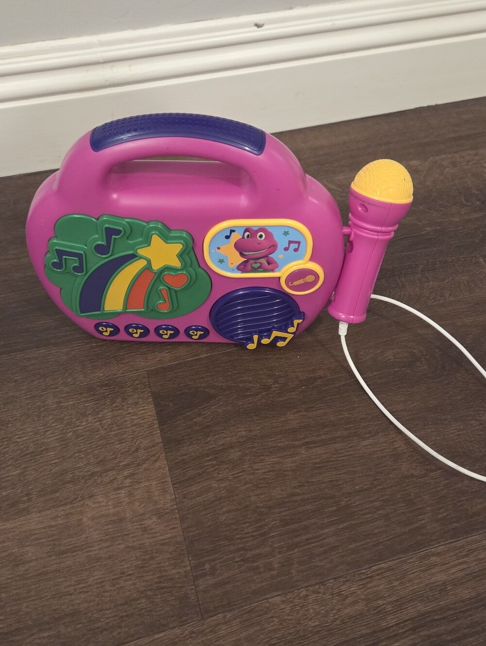 Barney Karaoke Boombox with Microphone